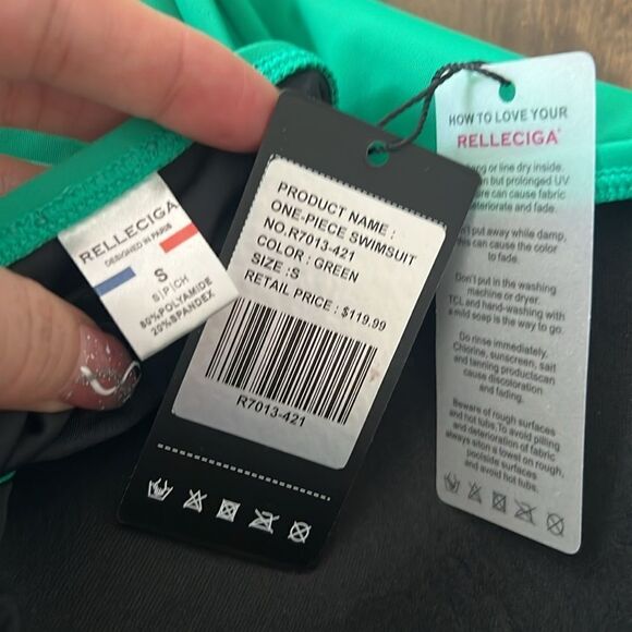 RELLECIGA Tummy Control Swimwear Strapless One Piece Swimsuit Ruched Swimsuit - Picture 13 of 14